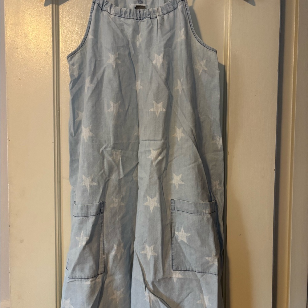 Chambray Star Print dress